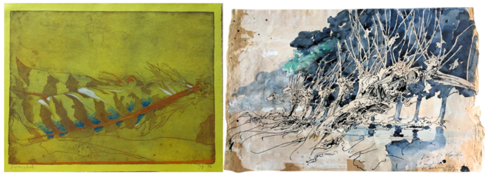 Horst Janssen, Svanshall, Blatt 2, 1976; Horst Janssen, Landschaft, n.d.