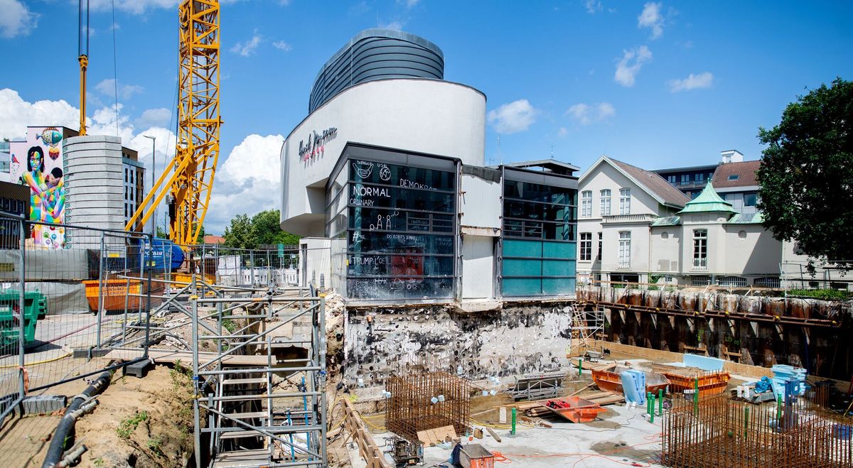 View of the Horst Janssen Museum from the excavation pit. Photo: Hauke-Christian Dittrich