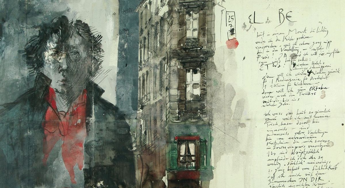 Horst Janssen, Versprochen, Aquarell über Tuschfeder, 1976 © (Horst Janssen) VG Bild-Kunst, Bonn 2018