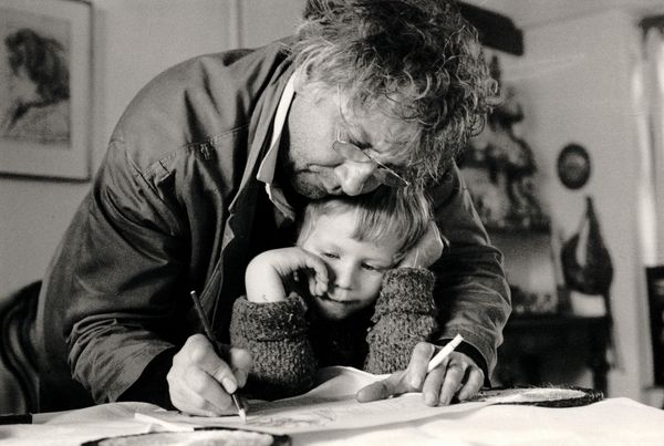 Horst Janssen with his son Adam © Frehn