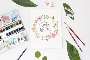 Frühlingshaftes Handlettering. Bild: Martina Johanna Janssen