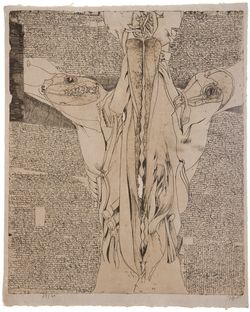 Horst Janssen, Nigromontanus, Blatt 13, 1980, Radierung, 60 x 49,5 cm © VG Bild-Kunst Bonn, 2026
