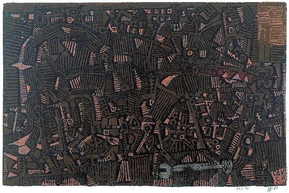 Horst Janssen, Hund, Holzschnitt, 1961, 63 x 99 cm © VG Bild-Kunst, Bonn 2018