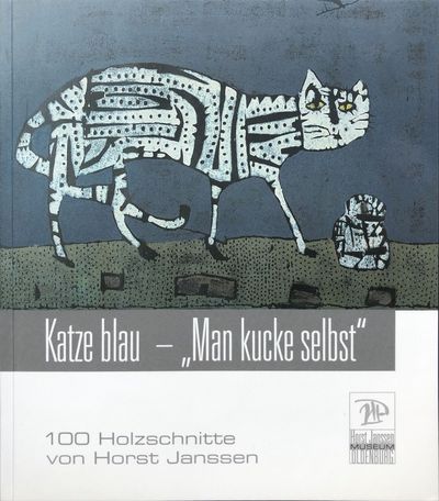 Katze blau - "Man Kucke selbst" © Horst-Janssen-Museum