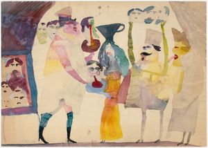 Horst Janssen, Die halb-bösen Köche, 1962, Aquarell © VG Bild-Kunst Bonn, 2025