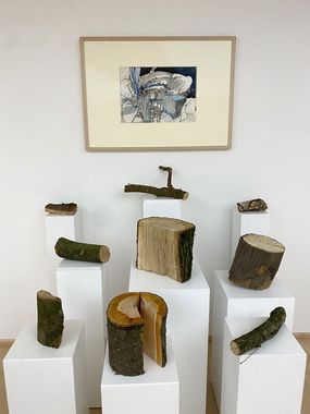 Ausstellungsansicht "Janssen und das Holz". Foto: Horst-Janssen-Museum
