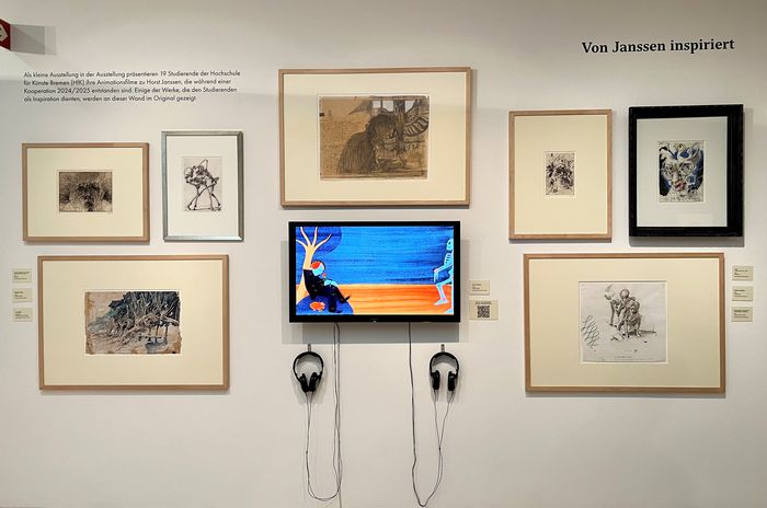 Filme der Studierenden mit Janssen-Werken. Foto: Horst-Janssen-Museum