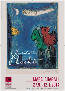Ausstellungsplakat von 2014 © (Marc Chagall) VG Bild-Kunst Bonn, 2014