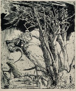 Horst Janssen, Laokoon, Blatt 22, 1986, Radierung, 59,3 x 49,8 cm © VG Bild-Kunst Bonn, 2026