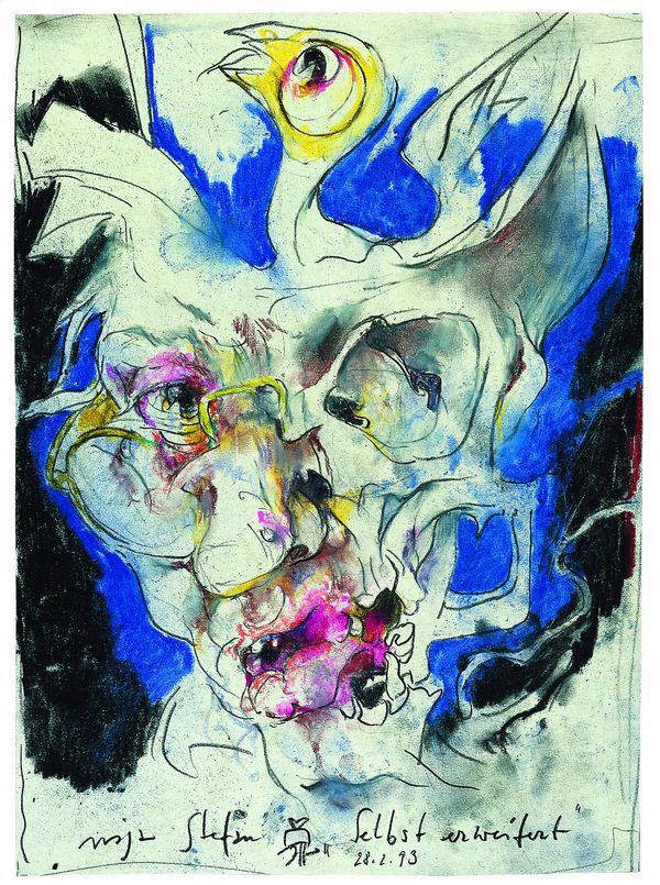 Horst Janssen, Selbst erweitert, 1993, Pastell © VG Bild-Kunst Bonn, 2026