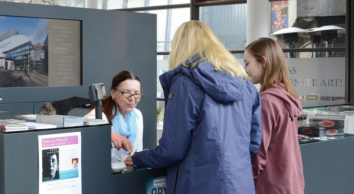 Two visitors at the ticketcounter. Picture: Andrey Gradetchliev