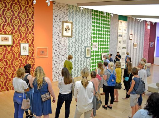 Besucherinnen und Besucher bei einem Ausstellungsrundgang, Foto: Horst-Janssen-Museum