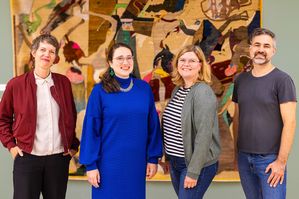 v.l.: Sandrine Teuber, Lisa Bellmann, Melanie Robinet und Jan Blum. Foto: Gerlinde Domininghaus