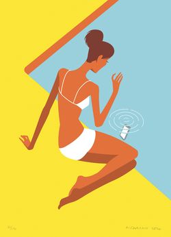 Christoph Niemann, Dropped Call, Siebdruck, 2022 © Christoph Niemann 2025