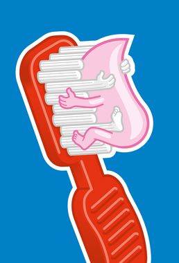 Christoph Niemann, Toothbrush blue small, 2020, Siebdruck © Christoph Niemann, 2025