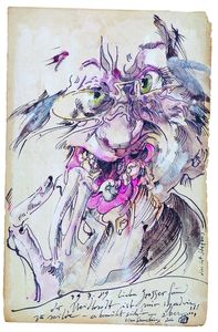 Horst Janssen, Selbst-Kreisch, 1989 © VG Bild-Kunst, Bonn 2022