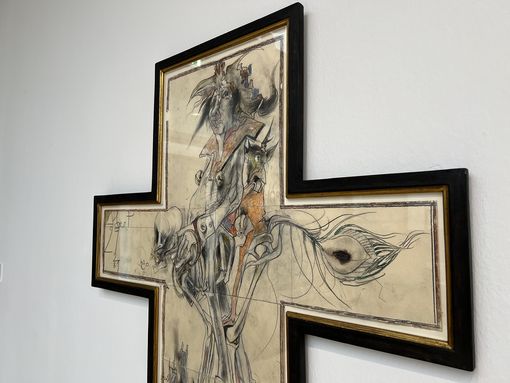 Werkausschnitt_Horst Janssen, Das Problem der Menschen ... Es ist ein Kreuz, 1981 © VG Bild-Kunst Bonn, 2026