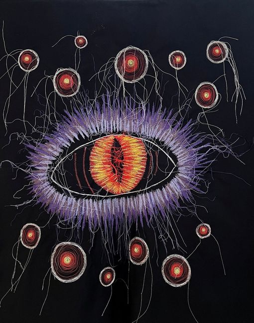 Andrea Ziegler, HAL, Freihand-Maschinenstickerei © VG Bild-Kunst Bonn, 2026