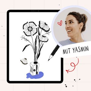 Mit Yasmin und Procreate auf dem Tablet kreativ werden. Bild: May & Berry