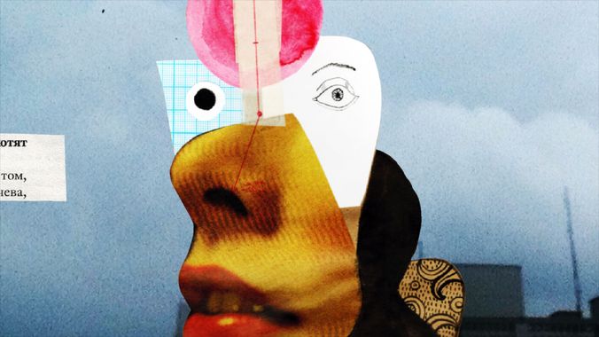 Sasha Svirsky, 9 ways to draw a person, Filmstill, 2D-Animation, Collage, 2016