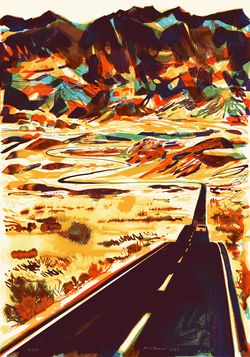 Christoph Niemann, Road Trip (day), Siebdruck, 2023 © Christoph Niemann 2025