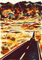 Christoph Niemann, Road Trip (day), Siebdruck, 2023 © Christoph Niemann 2025