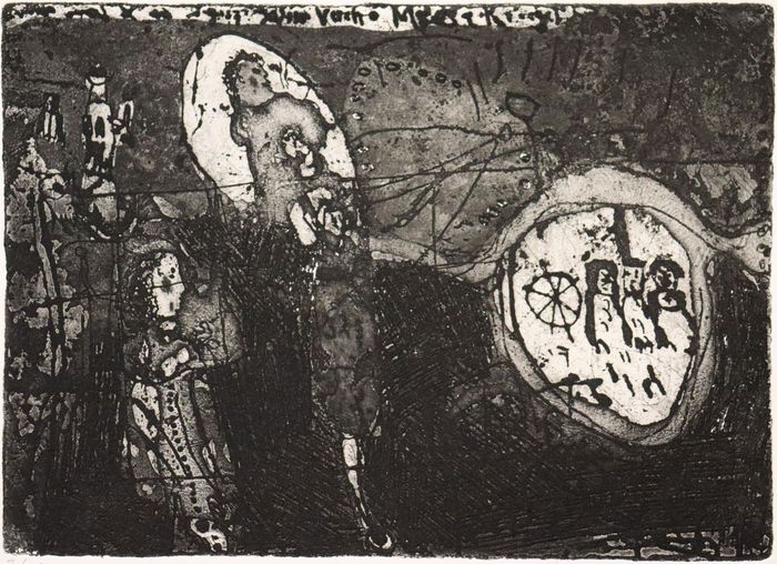 Horst Janssen, Antonius, 1960, Radierung, 26,4 x 40,1 cm © VG Bild-Kunst, Bonn 2024