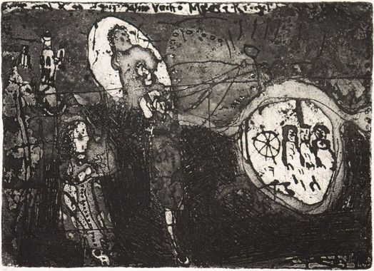 Horst Janssen, Antonius, 1960, Radierung, 26,4 x 40,1 cm © VG Bild-Kunst, Bonn 2024