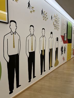 Christoph Niemann, Randnotizen, Ausstellungsansicht. Foto: Horst-Janssen-Museum