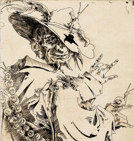 Horst Janssen, Langenhorner Jubilate IV, 1988, Radierung © VG Bild-Kunst Bonn, 2025