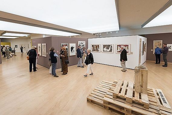 Blick in die Ausstellung "Der Horst Janssen Archipel", 2016, Foto: Christian J. Ahlers