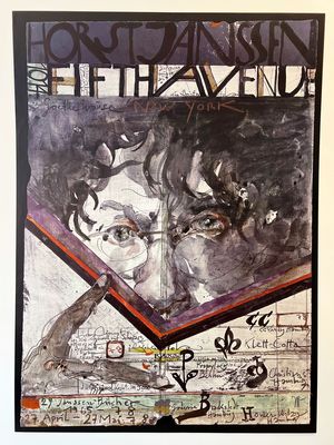 Horst Janssen, Fifth Avenue (Ausstellungsplakat New York), 1978 © VG Bild-Kunst Bonn, 2025