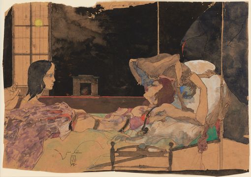 Horst Janssen, Im Schloss © VG Bild-Kunst, Bonn 2022