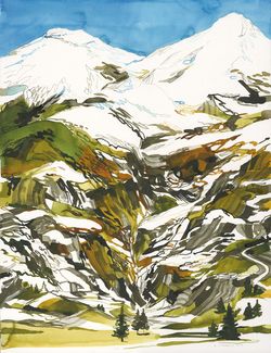 Christoph Niemann,  Hohe Tauern VII, 2021, Tinte auf Papier © Christoph Niemann, 2025