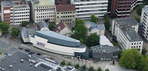 Aerial photo of the Horst-Janssen-Museum. Photo: Oldenburger Luftbildarchiv (OLAR)