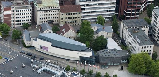 Luftbild vom Horst-Janssen-Museum. Foto: Oldenburger Luftbildarchiv OLAR