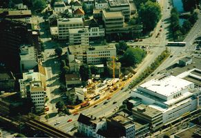 Luftbild von der Baustelle. Fotograf unbekannt