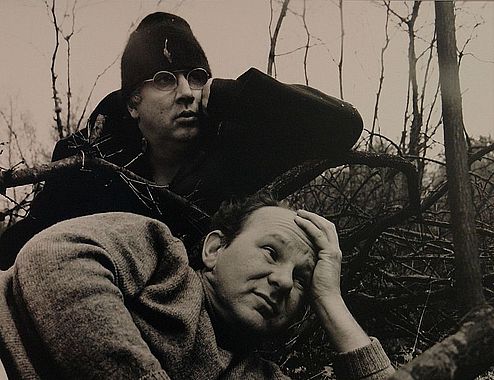 Horst Janssen with Gerhard Schack, early 70s. Picture: Karin Elmers